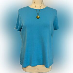 Beautiful HANNAH blue versatile soft top! Timeless staple!